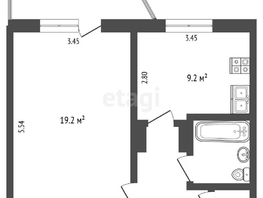 Продается 1-комнатная квартира Молодова ул, 37.1  м², 3830000 рублей