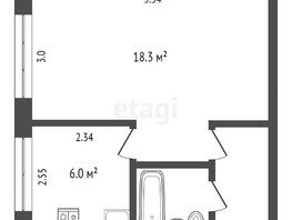 Продается 1-комнатная квартира Тварковского ул, 31 м², 3870000 рублей