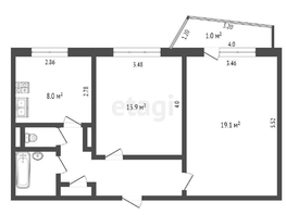 Продается 2-комнатная квартира Заозерная ул, 54.7 м², 5900000 рублей
