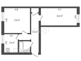 Продается 2-комнатная квартира 19-го партсъезда, 54.6 м², 4500000 рублей