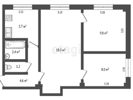 Продается 3-комнатная квартира Ватутина ул, 49.7  м², 4350000 рублей