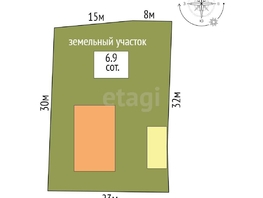 Продается Дом Северная 1-я ул, 49.3 м², участок 6.9 сот., 4850000 рублей