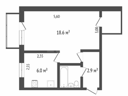 Продается 1-комнатная квартира Крутогорская ул, 32.7  м², 1590000 рублей
