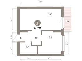 Продается 1-комнатная квартира ЖК Кварталы Драверта, дом 6, 41.18  м², 7390000 рублей