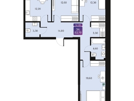 Продается 3-комнатная квартира ЖК Северное Сияние Премиум, 82.7  м², 11330000 рублей
