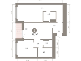 Продается 2-комнатная квартира ЖК Кварталы Драверта, дом 6, 72.67  м&sup2;, 12010000 рублей