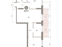 Продается 3-комнатная квартира ЖК Кварталы Драверта, дом 3, 66.54  м&sup2;, 10610000 рублей