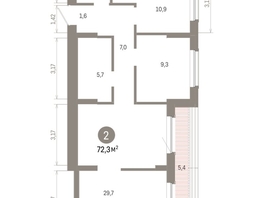 Продается 2-комнатная квартира ЖК Кварталы Драверта, дом 6, 72.28  м&sup2;, 11400000 рублей