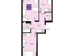 Продается 2-комнатная квартира ЖК Северное Сияние Премиум, 68.2  м&sup2;, 11240000 рублей