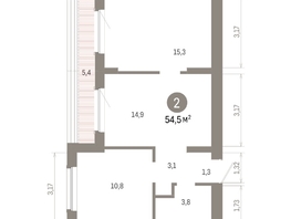Продается 2-комнатная квартира ЖК Кварталы Драверта, дом 6, 54.47  м&sup2;, 9640000 рублей