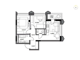 Продается 2-комнатная квартира ЖК Северное Сияние Бизнес, 56.75  м&sup2;, 10560000 рублей