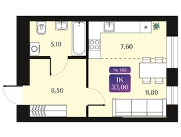 Продается Студия ЖК Северное Сияние Премиум, 33  м&sup2;, 7360000 рублей