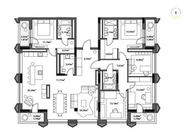 Продается 5-комнатная квартира ЖК Северное Сияние Бизнес, 178.89  м&sup2;, 33989100 рублей
