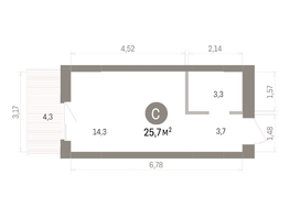 Продается Студия ЖК Кварталы Драверта, дом 4, 25.71  м&sup2;, 5200000 рублей