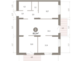 Продается 3-комнатная квартира ЖК Кварталы Драверта, дом 4, 82.3  м&sup2;, 13940000 рублей
