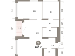Продается 2-комнатная квартира ЖК Кварталы Драверта, дом 5, 68.46  м&sup2;, 11730000 рублей