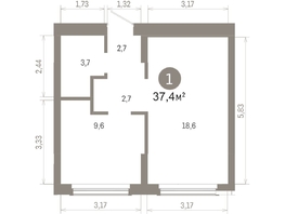 Продается Студия ЖК Кварталы Драверта, дом 6, 37.38  м&sup2;, 8040000 рублей