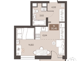 Продается Студия ЖК Заря, дом 2.1, 30.45  м&sup2;, 5550000 рублей