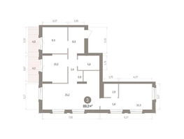 Продается 3-комнатная квартира ЖК Кварталы Драверта, дом 4, 89.16  м&sup2;, 14860000 рублей