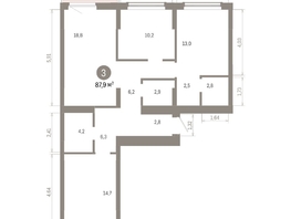 Продается 3-комнатная квартира ЖК Кварталы Драверта, дом 6, 87.86  м&sup2;, 13500000 рублей