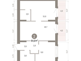 Продается 2-комнатная квартира ЖК Кварталы Драверта, дом 4, 64.82  м&sup2;, 11900000 рублей