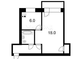 Продается 1-комнатная квартира Пушкина ул, 31.7  м², 3755000 рублей