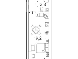 Продается 1-комнатная квартира Строевая ул, 28.8  м², 4305000 рублей