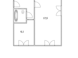 Продается 1-комнатная квартира Киевская ул, 30.6  м², 3400000 рублей