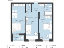 Продается 2-комнатная квартира ЖК RETROcity 2.0, 69.8 м², 9450000 рублей