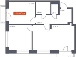Продается 2-комнатная квартира ЖК Ломоносов, 66.56  м&sup2;, 12040704 рублей