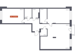 Продается 3-комнатная квартира ЖК Ломоносов, 113.76  м², 20569837 рублей