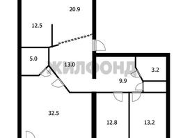 Продается 4-комнатная квартира 79 Гвардейской Дивизии ул, 124.6  м², 16900000 рублей