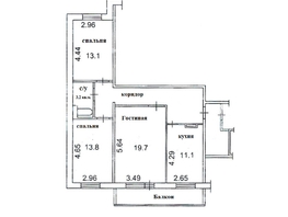 Продается 3-комнатная квартира Ивана Черных ул, 82.5  м², 9100000 рублей