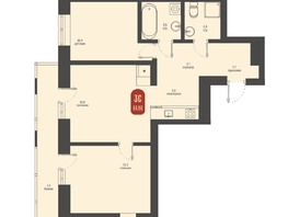 Продается 3-комнатная квартира ЖК Косарева, дом 6, 61.82  м&sup2;, 12925286 рублей