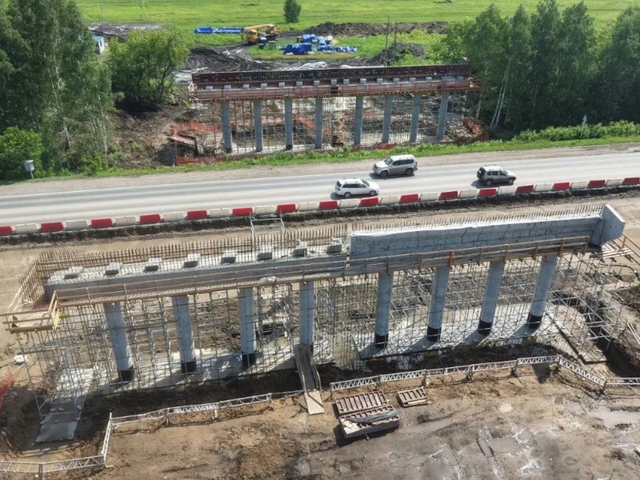 В Омском районе начали возведение моста через Иртыш в составе Северного обхода