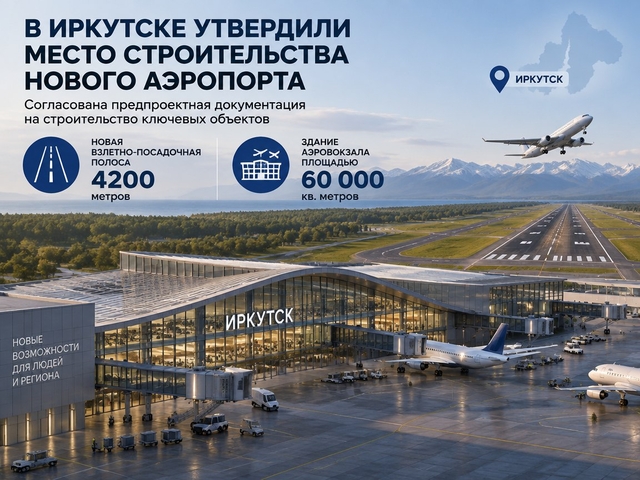Определены сроки строительства и параметры нового аэропорта в Иркутске
